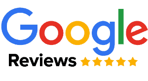 Google Reviews logo with five yellow stars below the word "Reviews".