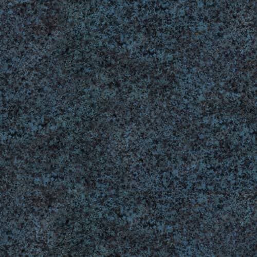Close-up of a dark grey and blue speckled granite surface.